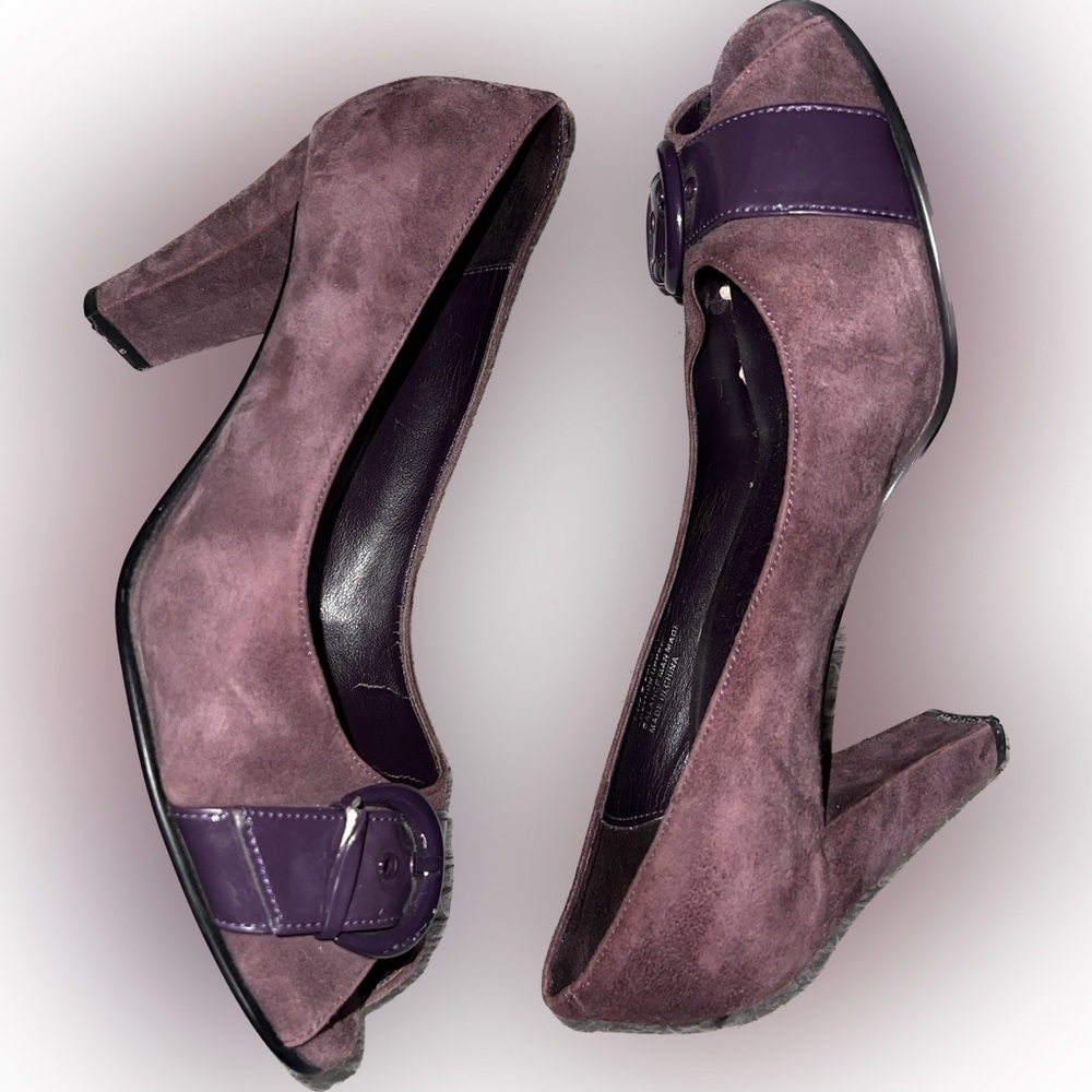 Aerosoles Elegant Purple Suede Heels
